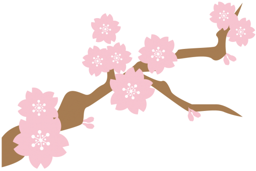 桜のシルエット