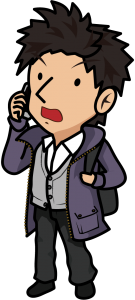 通話中に驚いて目が点になった若者「とびぃ」