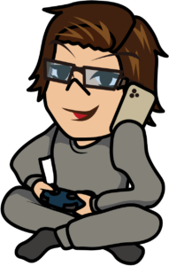電話しながらゲームするスウェットの男「うりぼぅ」